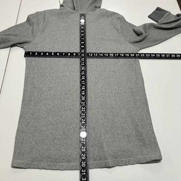 Billabong Hoodie Mens XL Gray Pullover Waffle Knit Thermal Sweatshirt - Picture 7 of 12